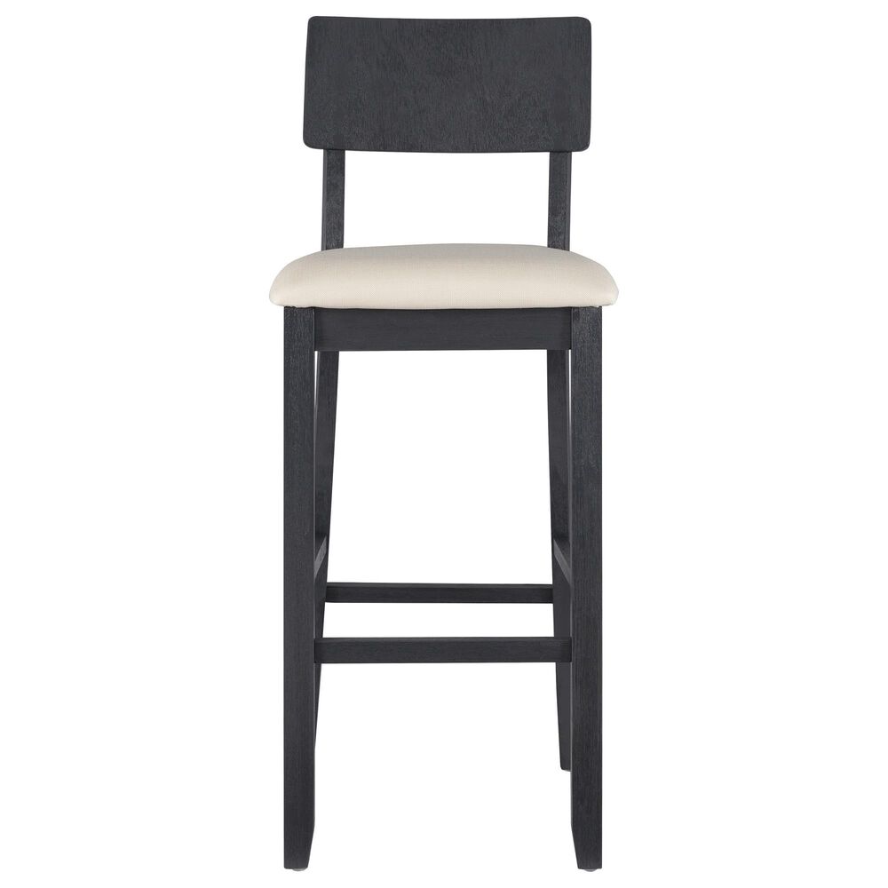 Linon Home Decor Jorissen Bar Stool in Dark Charcoal, , large