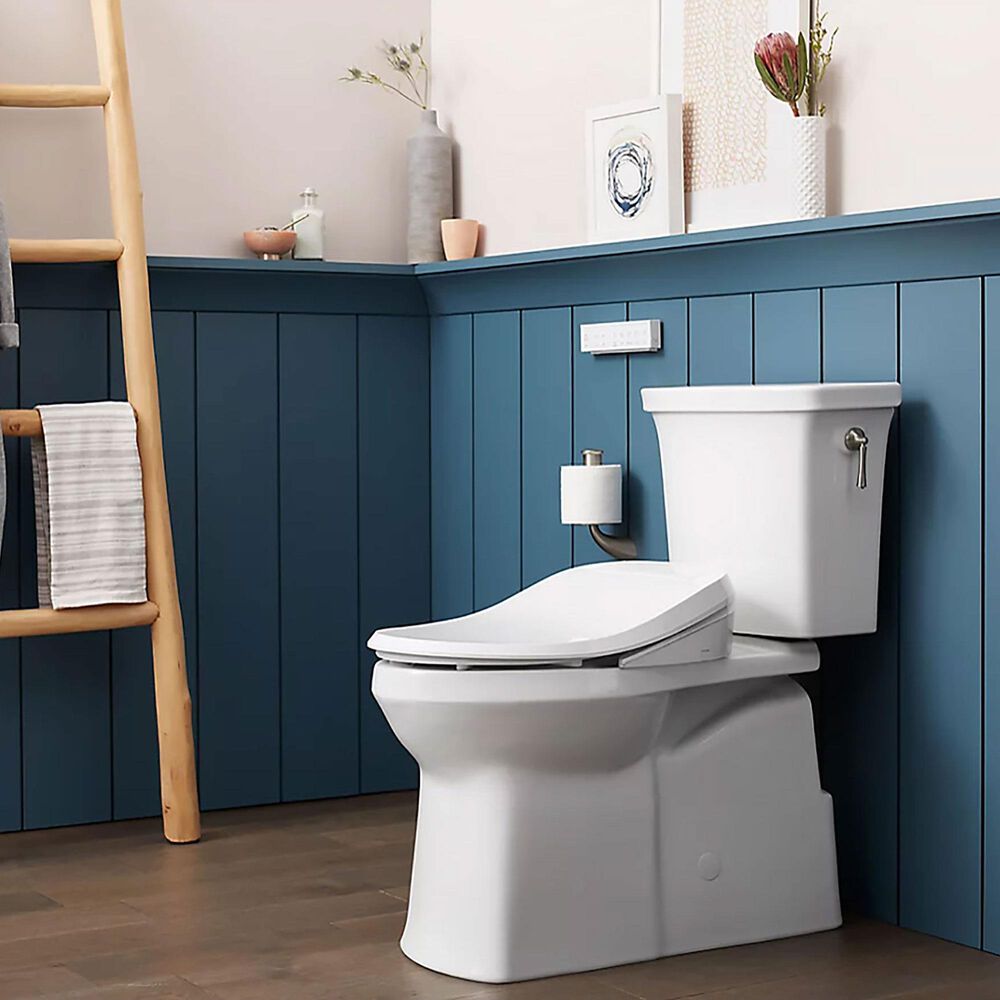Kohler PureWash E700 Elongated Bidet Toilet Seat with Remote Control in White, , large