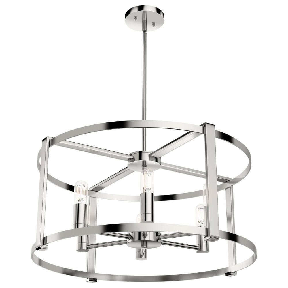 Hunter Astwood 6-Light Chandelier in Polished Nickel, , large