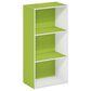 HOMLUX 3-Tier Open Shelf Bookcase in Green and White, , large