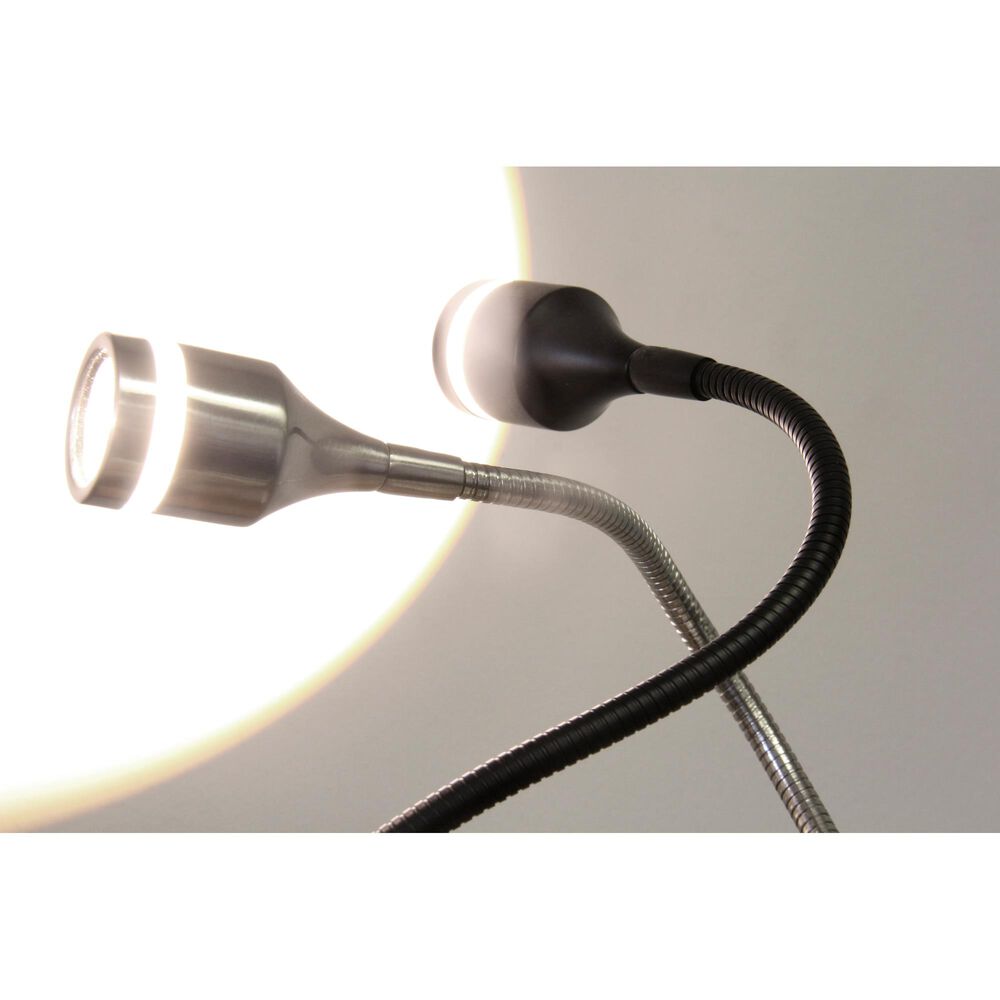 Adesso Prospect LED Floor Lamp in Brushed Steel, , large