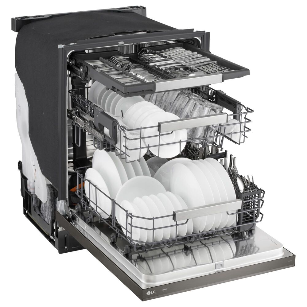 LG 24&quot; Built-In Pocket Handle Dishwasher with 3rd Rack in Black Stainless Steel, , large