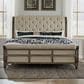Belle Furnishings Americana Farmhouse King Sleigh Bed in Dusty Taupe, , large
