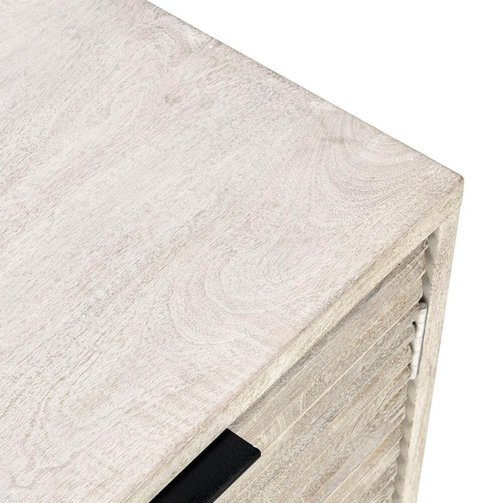 Classic Home Flint 4-Door Sideboard in Coastal White and Black, , large