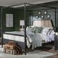 Legacy Classic Vintage Market Queen Canopy Bed in Barnwood Oak and Kettle Black, , large