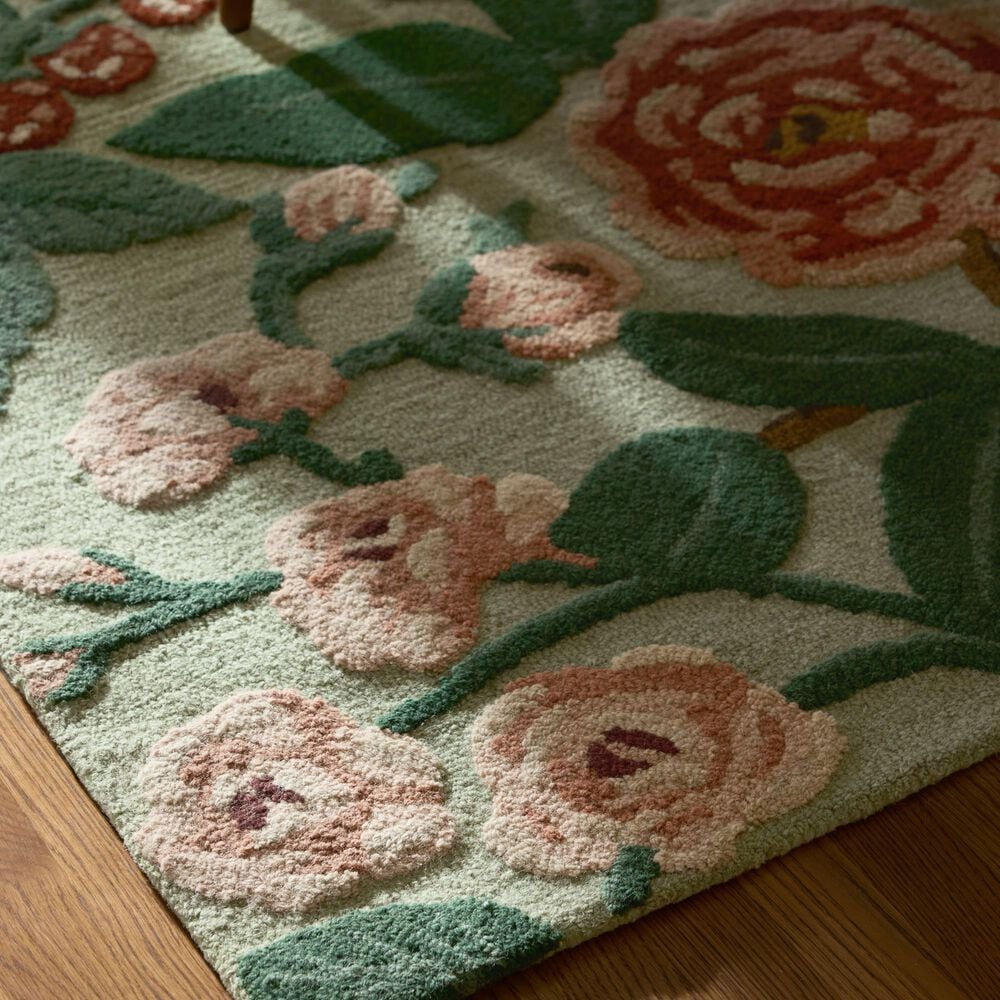 Rifle Paper Co. x Loloi Highgrove Mint 7&#39;9&quot; x 9&#39;9&quot; Area Rug, , large