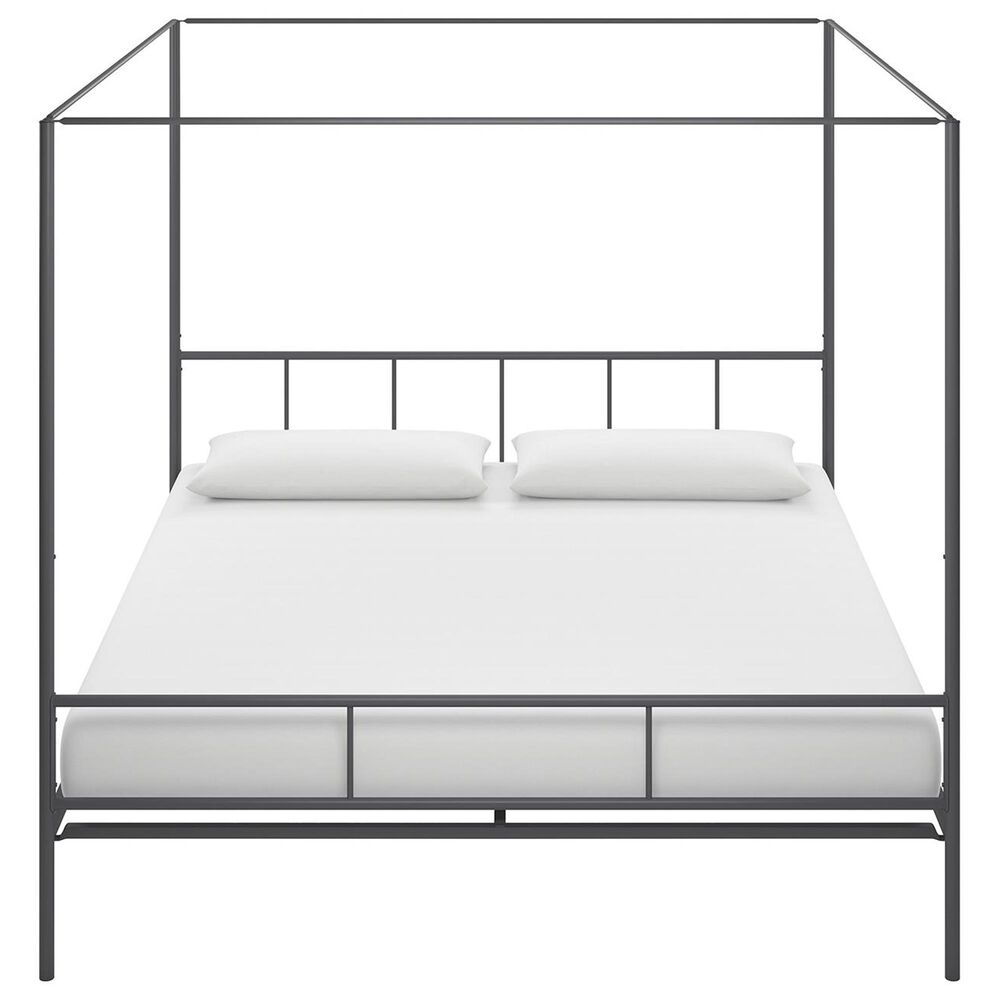 Novogratz Marion King Canopy Bed in Dark Gray, , large