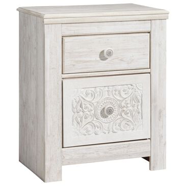 Signature Design by Ashley Paxberry 2 Drawer Nightstand in White Wash, , large