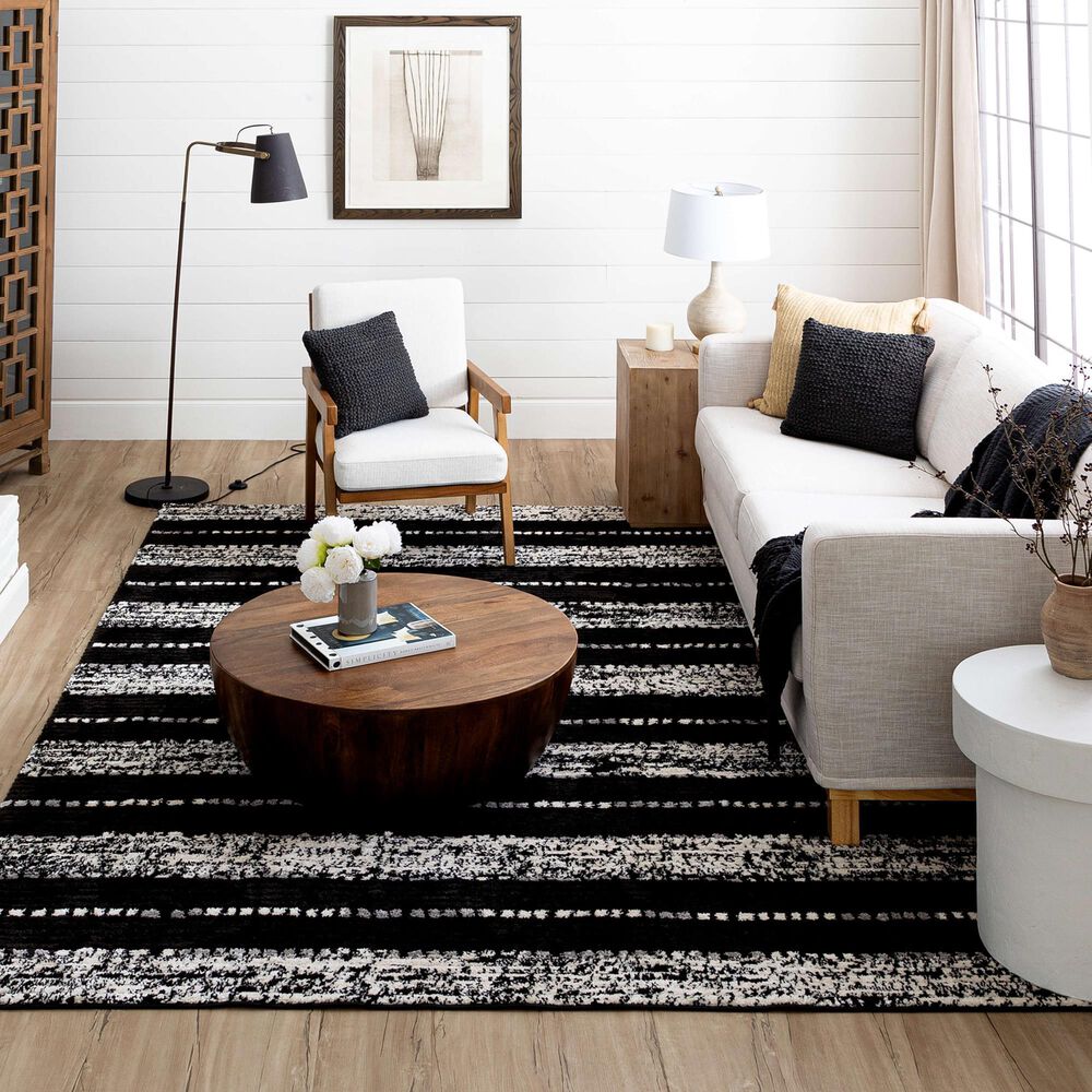 Karastan Traverse Lanes 8&#39; x 10&#39; Charcoal Area Rug, , large