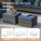 HOMLUX 10-Piece Patio Seating Bundle in Denim Blue, , large