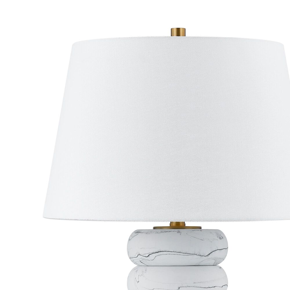 Southern Lighting Winnie Table Lamp in White, Gray and Gold, , large