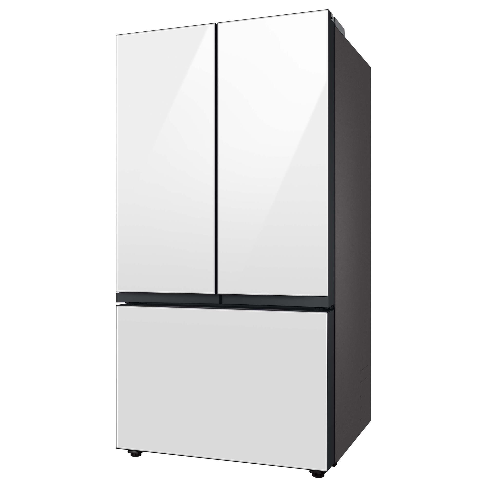 White glass door fridge deals