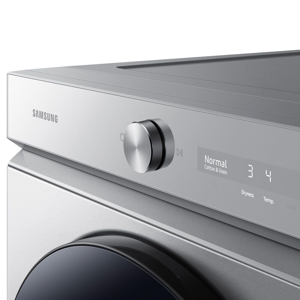 Samsung Bespoke 7.6 Cu. Ft. Front Load Electric Dryer with AI Optimal Dry and Super Speed Dry in Silver Steel, , large