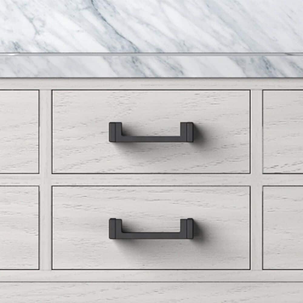 Lexora Home Norwalk 60&quot; Double Bathroom Vanity in White Oak with White Carrara Marble Top  and Rectangle Sink, , large