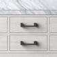 Lexora Home Norwalk 60" Double Bathroom Vanity in White Oak with White Carrara Marble Top and Rectangle Sink, , large