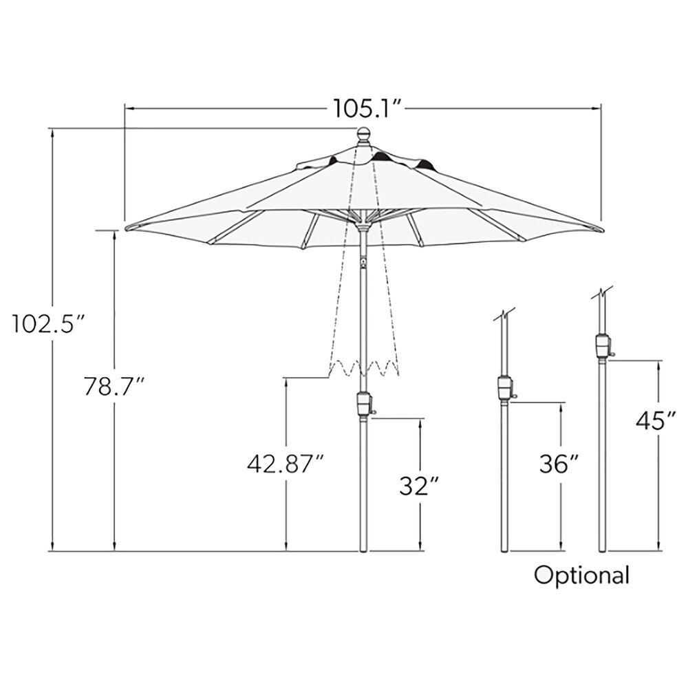Treasure Garden Umbrella with Stand in Champagne, , large