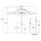 Treasure Garden Umbrella with Stand in Champagne, , large