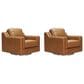 Hydeline Bella Swivel Chair in Cognac Brown (Set of 2), , large