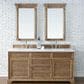 James Martin Vanities Savannah 72" Double Bathroom Vanity in Driftwood with 3 cm White Zeus Quartz Top and Rectangular Sinks, , large