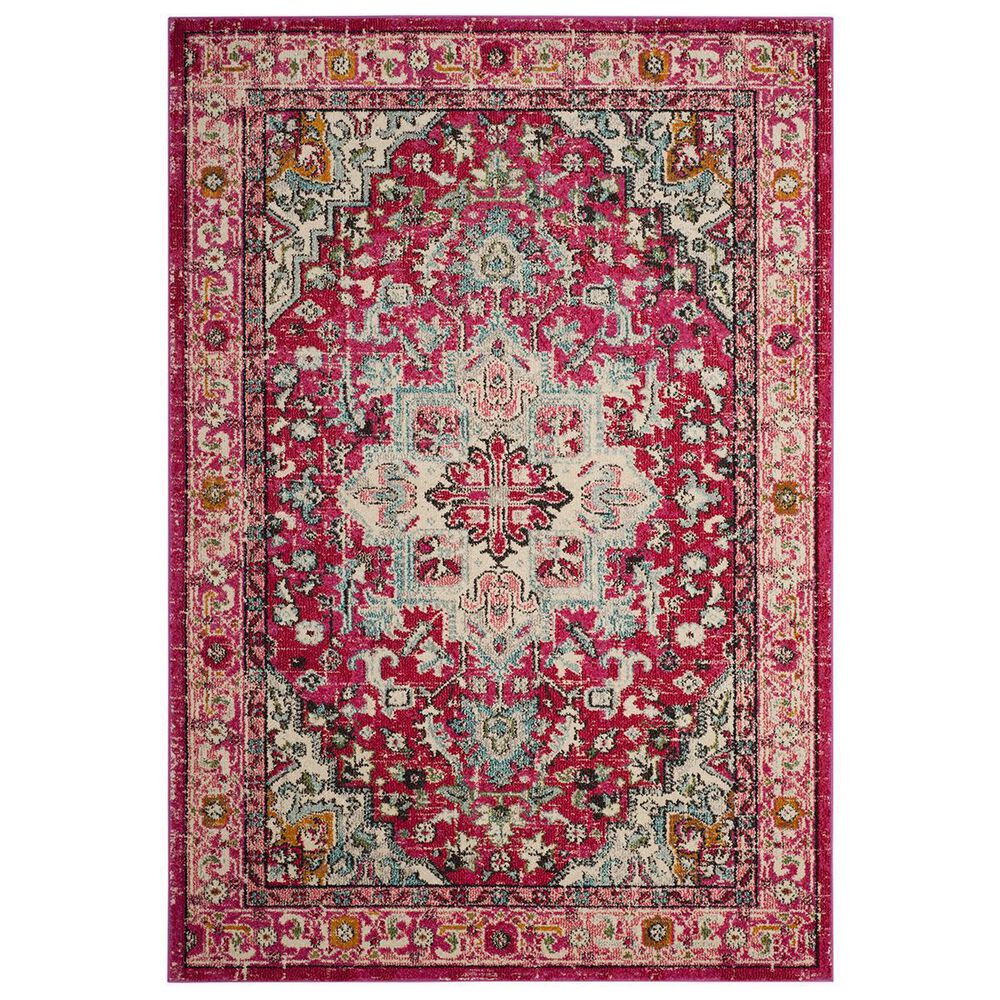 Safavieh Monaco MNC250J-28 2"2" x 8" Fuchsia/Light Blue Runner, , large