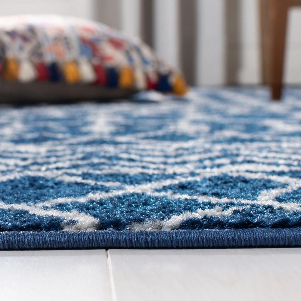 Safavieh Tulum TUL270 3&#39; Square Navy and Ivory Area Rug, , large