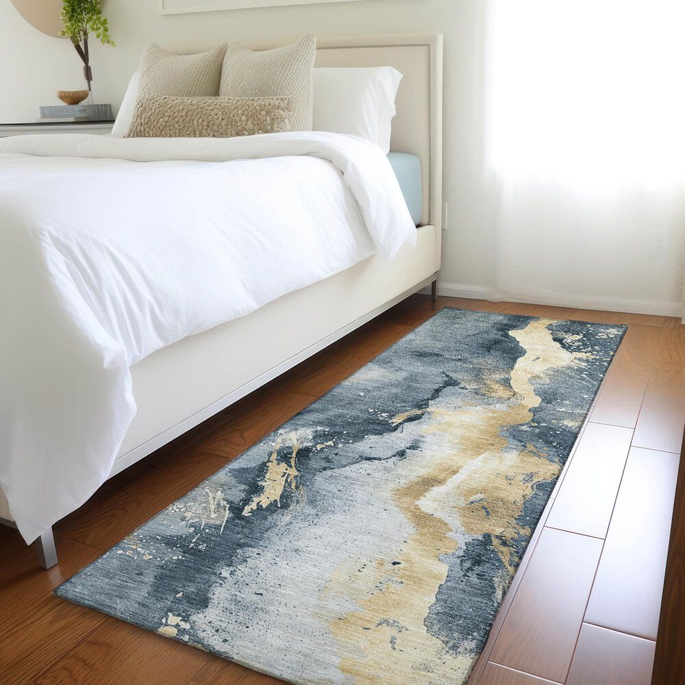Dalyn Rug Company Odyssey OY344 Graphite 2&#39;3&quot; x 7&#39;6&quot; Runner, , large
