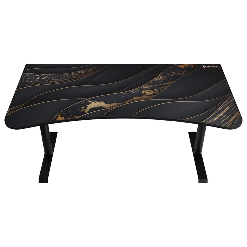 Arozzi Arena Special Edition Gaming Desk in Black and Gold, , large