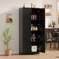 GARVEE 60" Kitchen Pantry Cabinet in Black, , large
