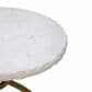 Timeless Designs Kevin Side Table in White and Brass, , large