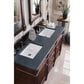 James Martin Vanities Brittany 60" Double Bathroom Vanity in Burnished Mahogany with 3 cm Charcoal Soapstone Quartz Top, , large
