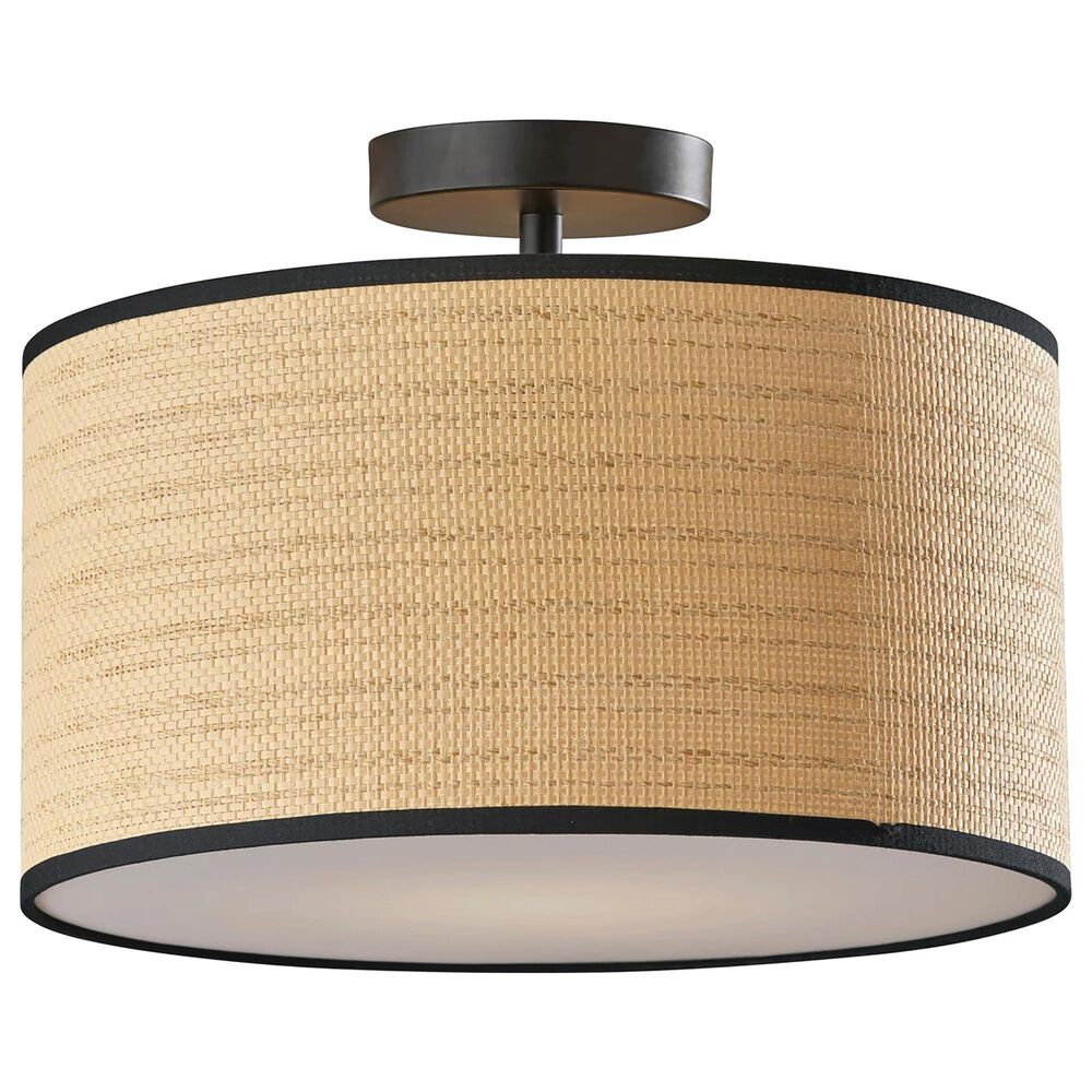 Adesso Harvest 1-Light Flush Mount in Black, , large