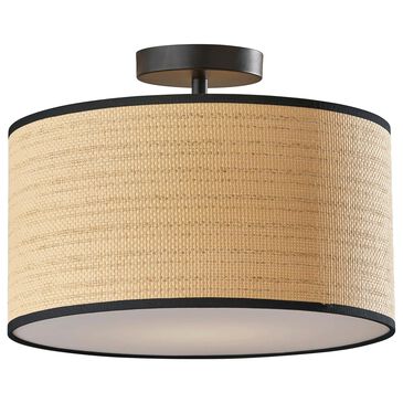 Adesso Harvest 1-Light Flush Mount in Black, , large