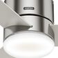 Hunter Minimus Low Profile 44" Ceiling Fan with LED Light in Brushed Nickel, , large