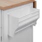 HOMLUX 56.5"" Kitchen Island with Drop Leaf in White and Natural, , large