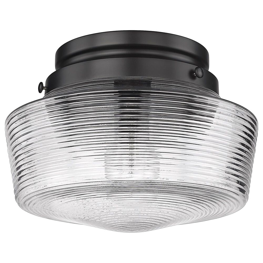 Golden Lighting Holloway 1-Light Flush Mount in Matte Black, , large
