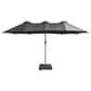 HOMLUX 15" Outdoor Market Umbrella with Sandbags Base in Dark Gray, , large