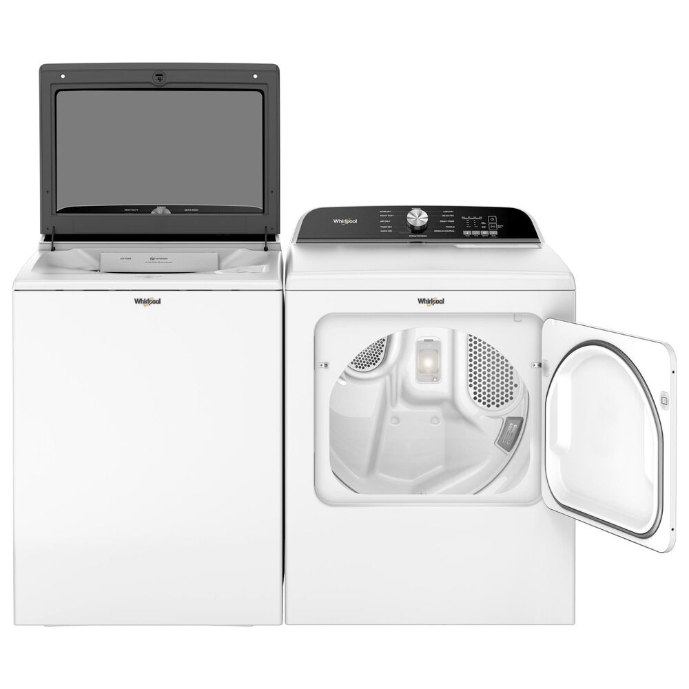 Whirlpool 5.3 Cu. Ft. Washer and 7.0 Cu. Ft. Electric Dryer in White, , large