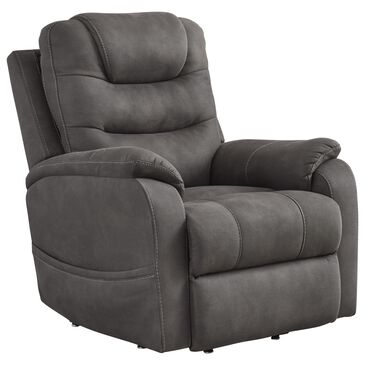 Ashley Snowfield Power Lift Recliner in Gunmetal, , large