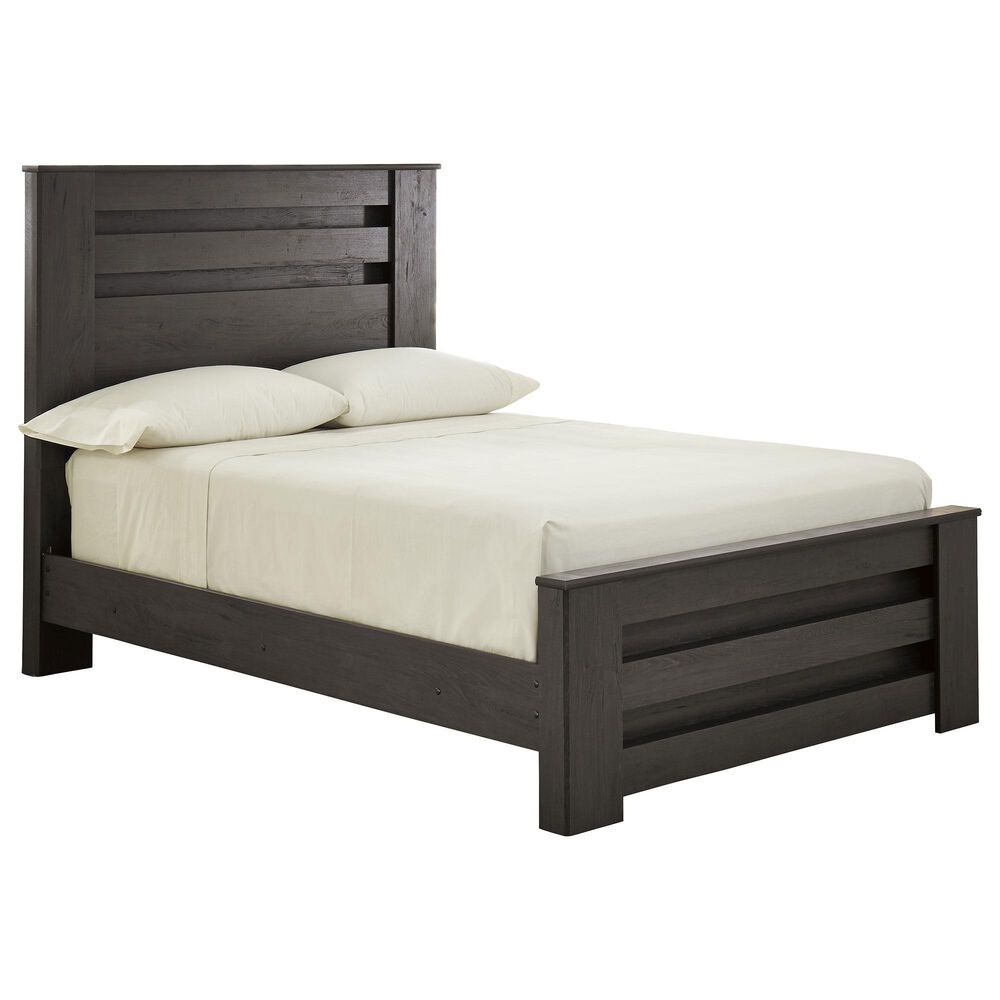 Signature Design by Ashley Brinxton Queen Panel Bed in Dark Charcoal, , large
