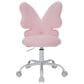 Impressions Vanity Kids" Alexia Swivel Vanity Chair with Pink Cushion in Silver, , large
