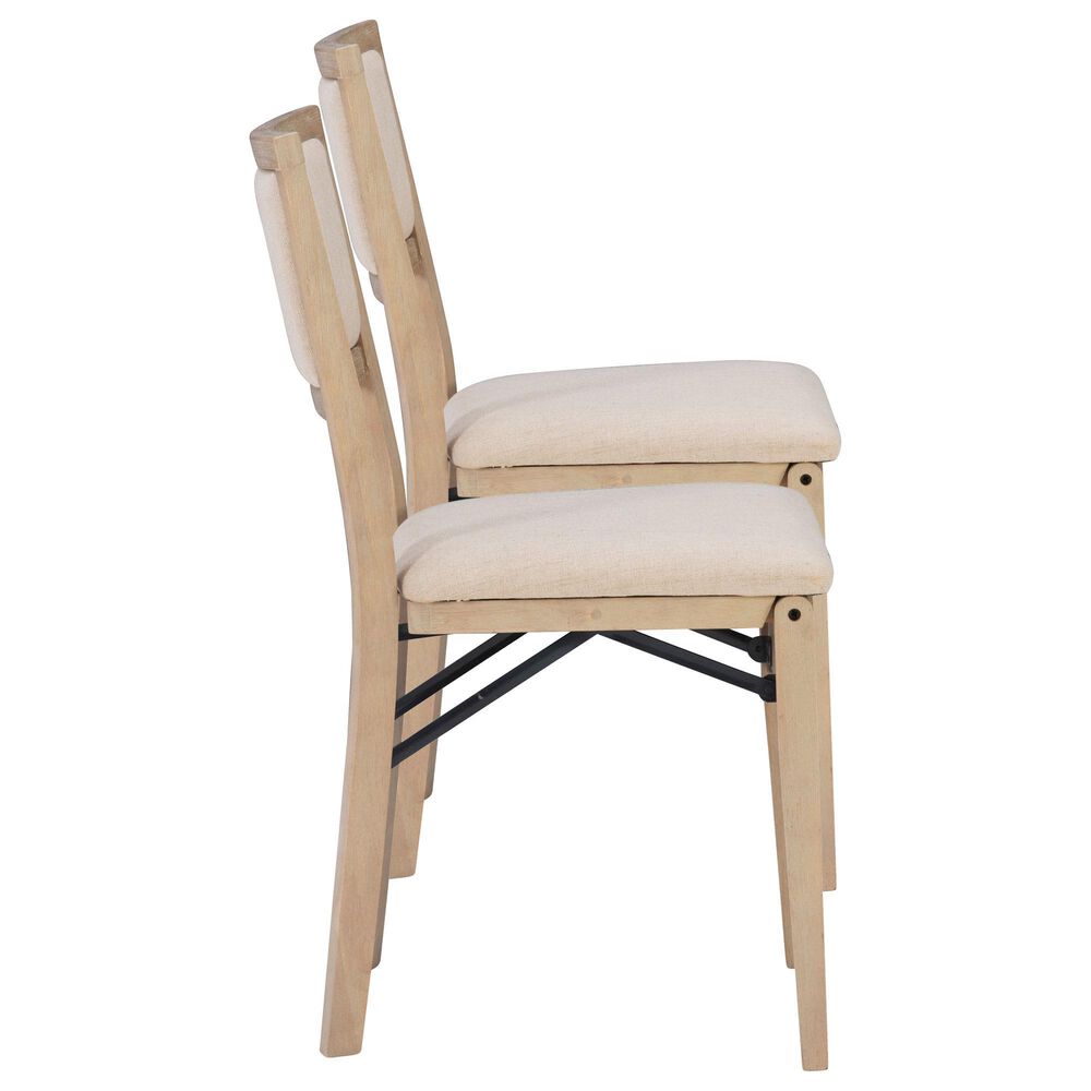 Linon Home Decor Keira Folding Chair in Grey Wash (Set of 2), , large