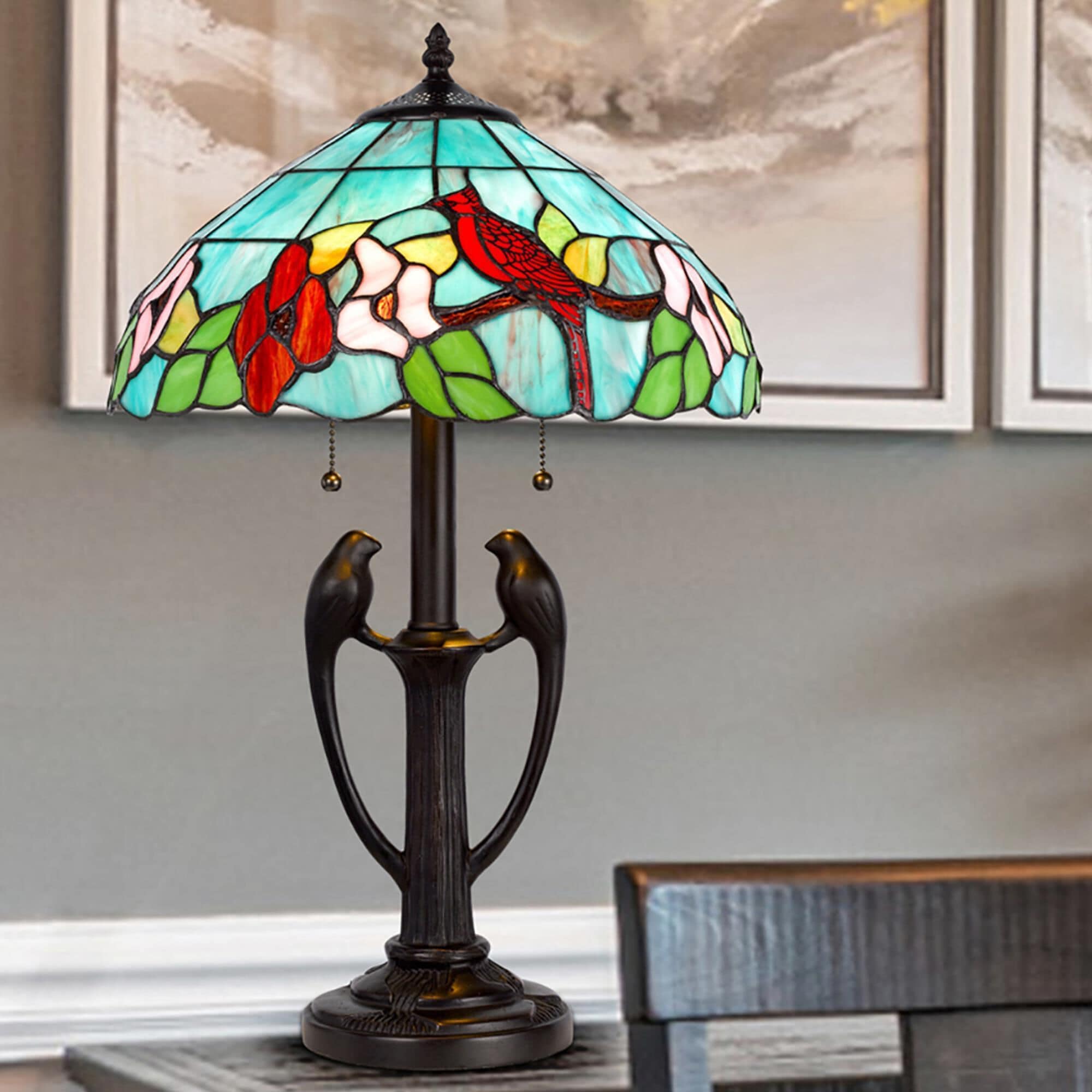 Tiffany cardinal lamp online