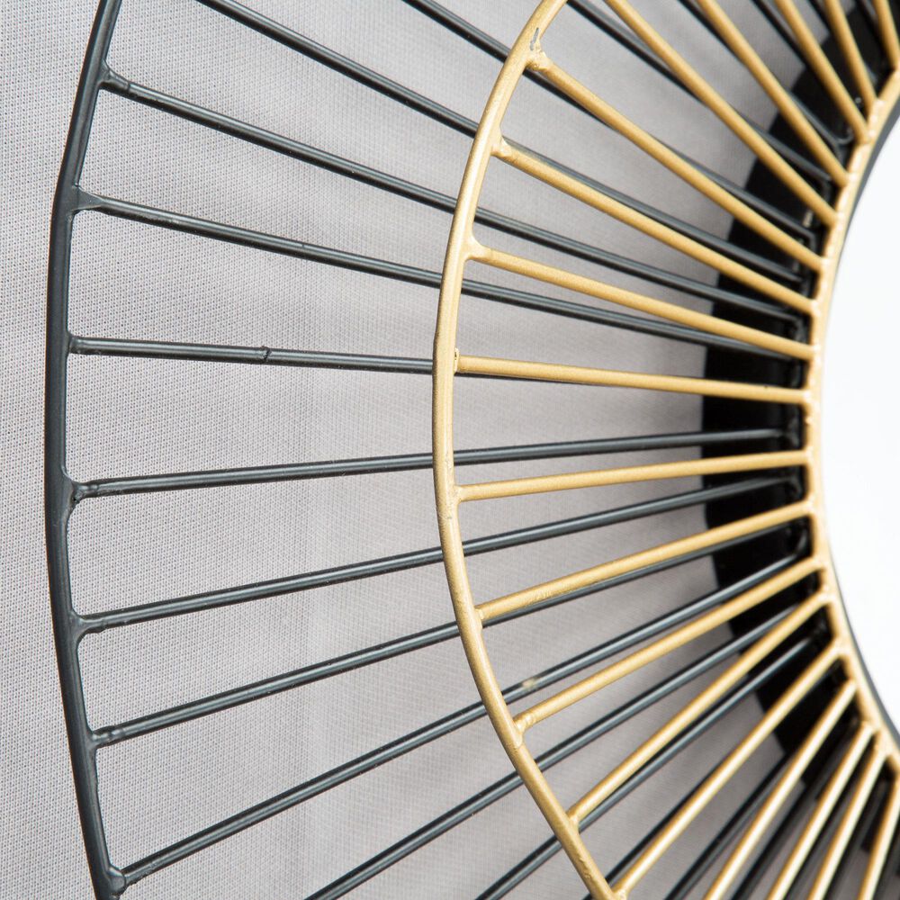 Zuo Modern Comet Mirror in Black/Gold, , large