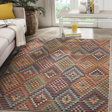 Safavieh Monaco MNC204F-5 5"1" x 7"7" Multi/Beige Area Rug, , large