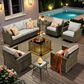 HOMLUX 8-Piece Outdoor Patio Furniture Set in Grey, , large