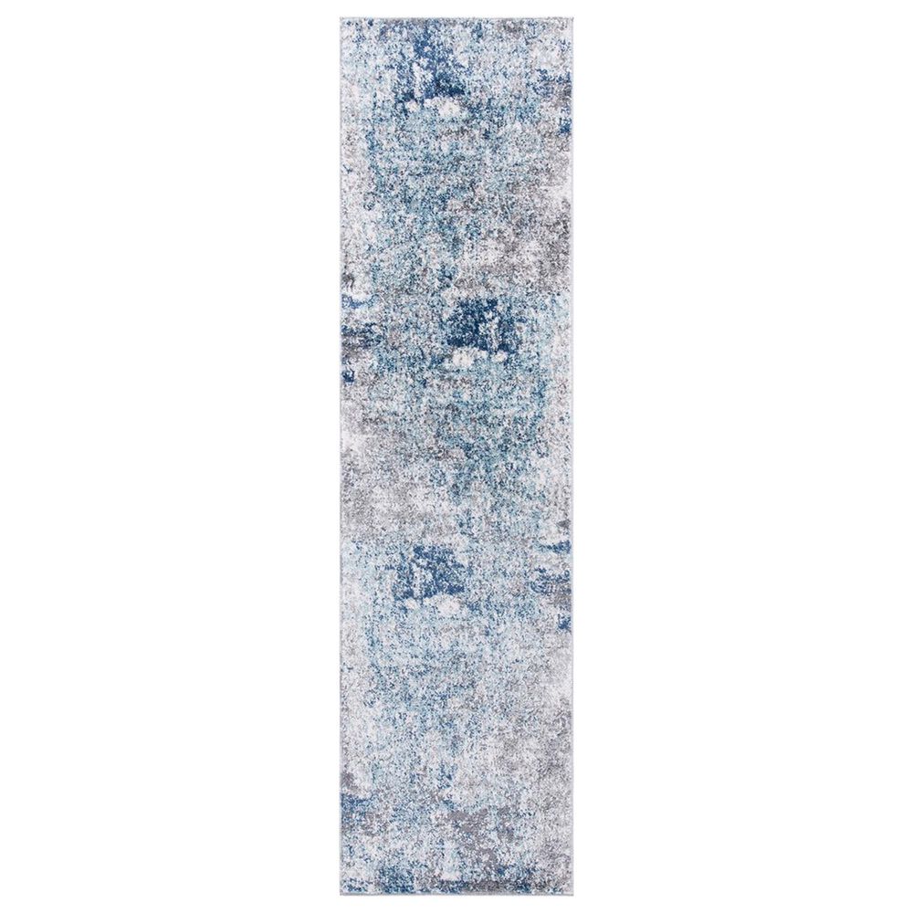 Safavieh Aston  2" x 15" Light Blue and Grey Runner, , large