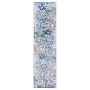 Safavieh Aston  2" x 15" Light Blue and Grey Runner, , large
