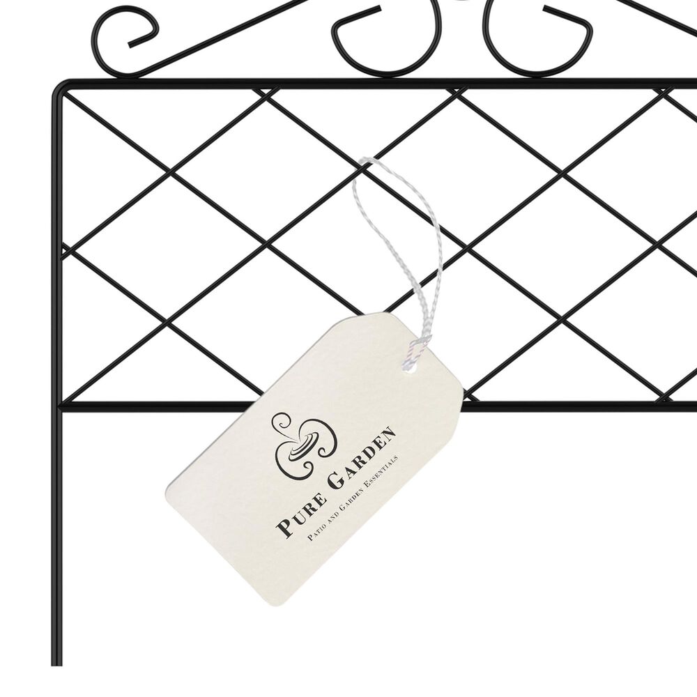 Timberlake Victorian Garden Fencing in Black (Set of 5) NFM