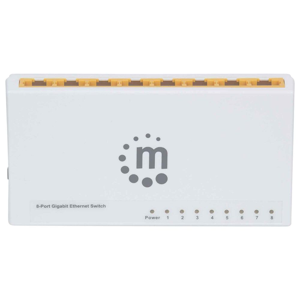 Manhattan 8-Port Desktop Gigabit Ethernet Switch in White, , large
