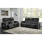 Ashley Boyington Power Reclining Loveseat with Console in Black, , large